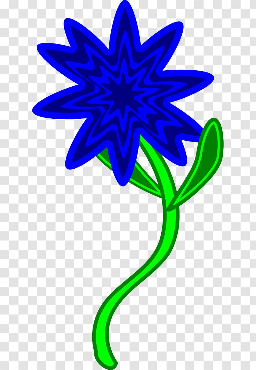 Flower Plant Stem Blue Clip Art Transparent PNG