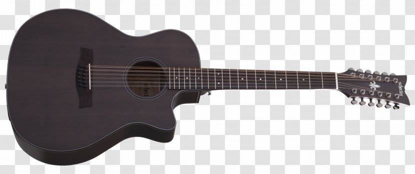 Twelve-string Guitar Schecter Research Acoustic Electric - Silhouette - Jam Transparent PNG