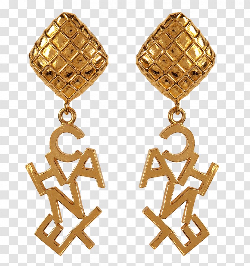 Chanel Earring Jewellery Gold Clothing - Chain Transparent PNG