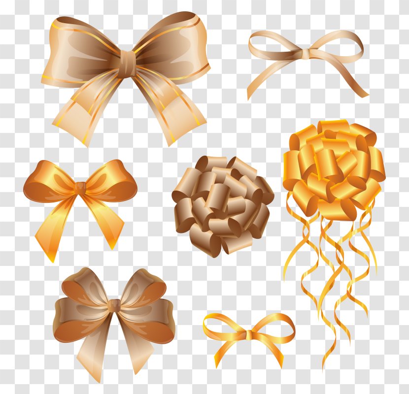 Ribbon Euclidean Vector Clip Art - Stock Photography - Golden Bow Transparent PNG