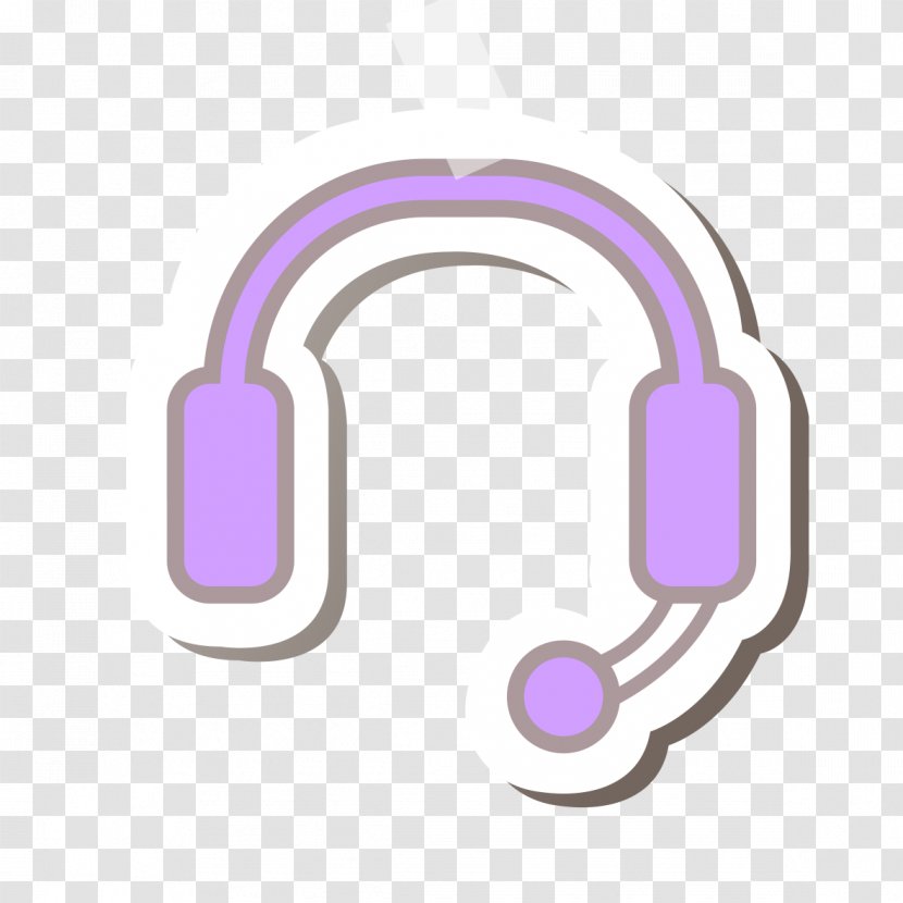 Headphones Consumer Electronics 3C - Audio - Cartoon Purple Transparent PNG