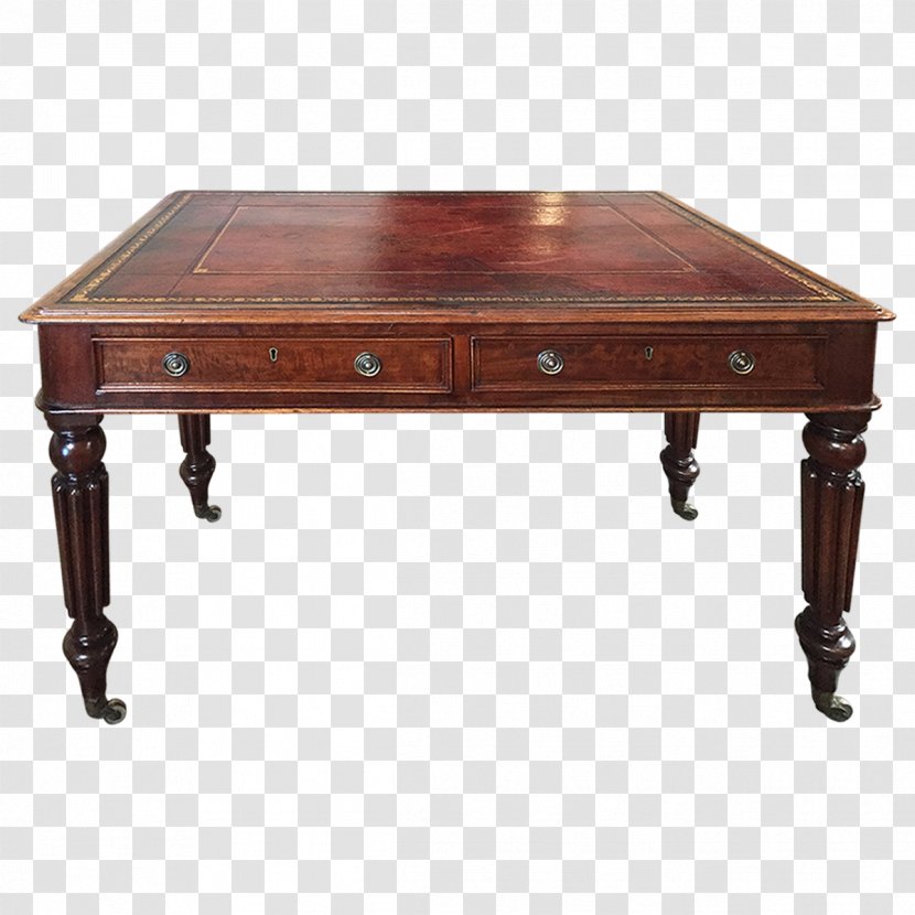Partners Desk Table Pedestal Inlay - Furniture - Antique Transparent PNG
