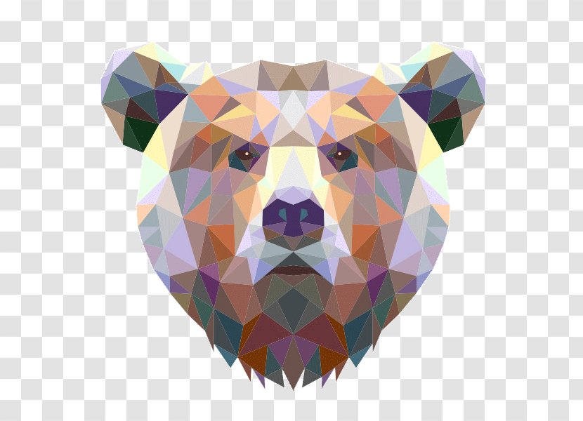 Bear Modern Art Image Canvas Sticker - Sleeve Transparent PNG