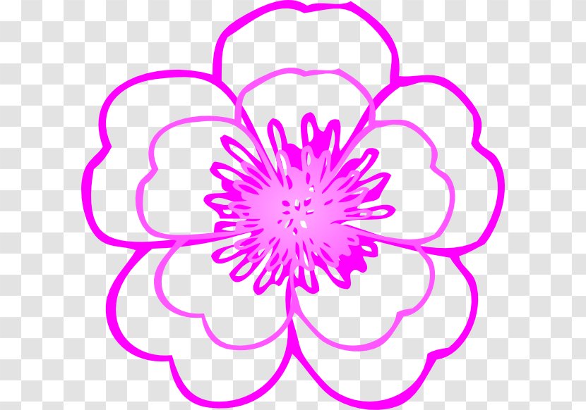 Flower Black And White Clip Art - Vector Peony Transparent PNG