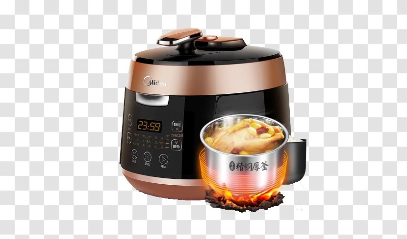 Pressure Cooking Midea Rice Cooker Electricity Kitchen Stove - Product - Intelligent High-voltage Pot Transparent PNG