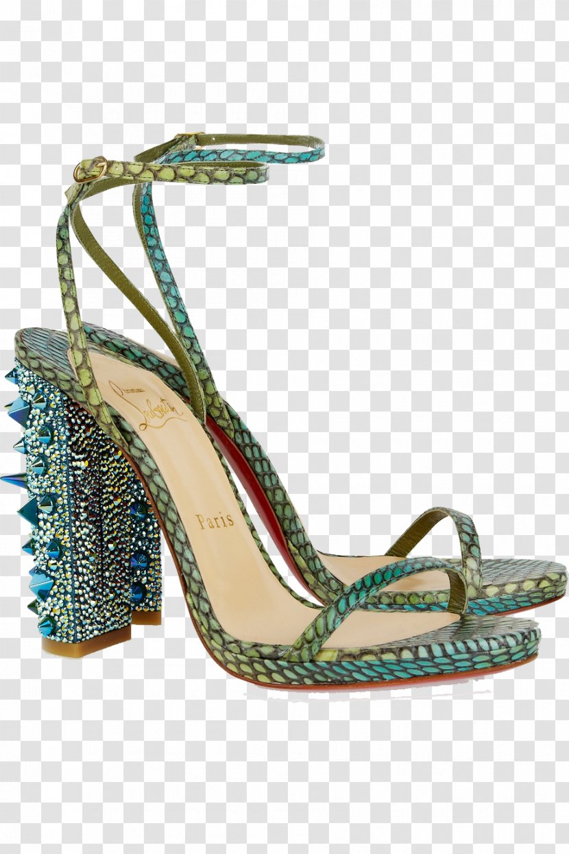 Sandal Court Shoe High-heeled Footwear Leather - Product Design - Blue Strap Sandals Transparent PNG