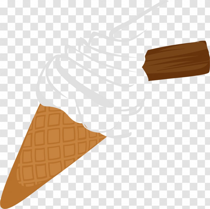 Ice Cream Cones Chocolate - Cone Transparent PNG