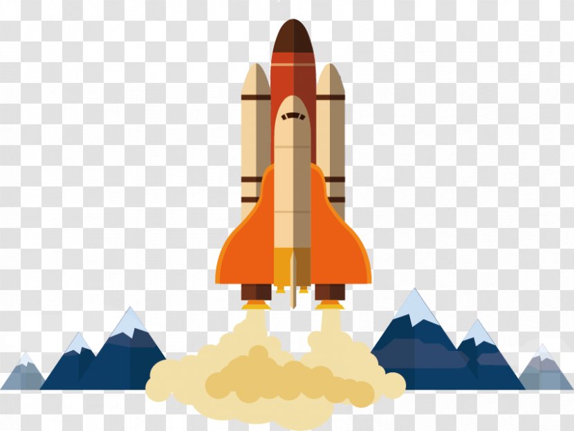 Cartoon Rocket Rises - Watercolor - Frame Transparent PNG