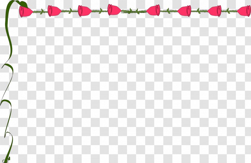 Clip Art - Magenta - Rose Border Transparent PNG