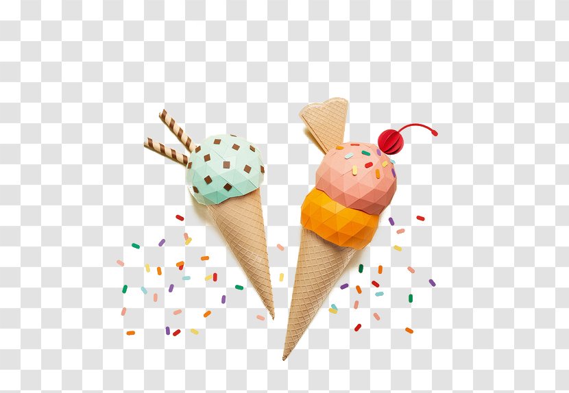 Ice Cream Cone Food - Cones Transparent PNG