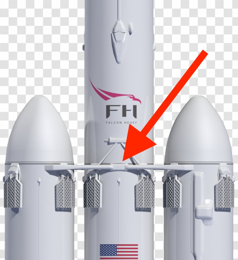 Falcon Heavy Test Flight 9 Booster - Kennedy Space Center Transparent PNG
