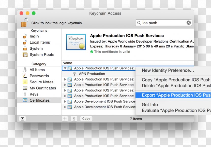 Computer Program Apple Push Notification Service Technology MacOS - Code Signing Transparent PNG