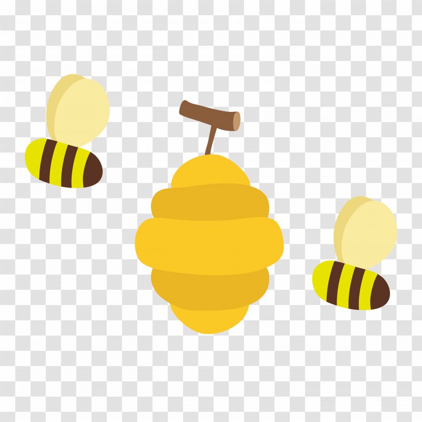 Honeybee Bee Yellow Membrane-winged Insect Clip Art - Membranewinged - Pollinator Transparent PNG