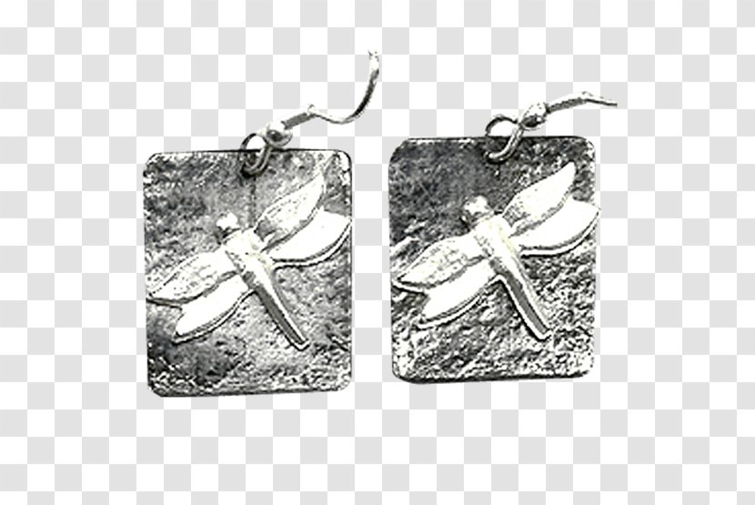 Earring Charms & Pendants Silver Body Jewellery Dragonfly - Earrings Transparent PNG