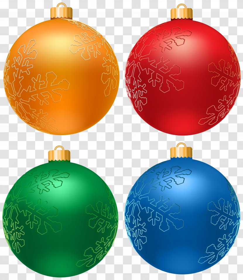 Christmas Balls Set Clip Art - Product - Decoration Transparent PNG