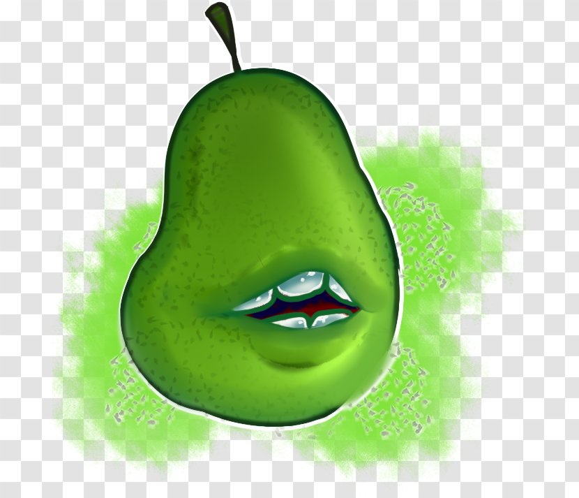 Granny Smith Illustration Pear Cartoon Character - Biting Ecommerce Transparent PNG