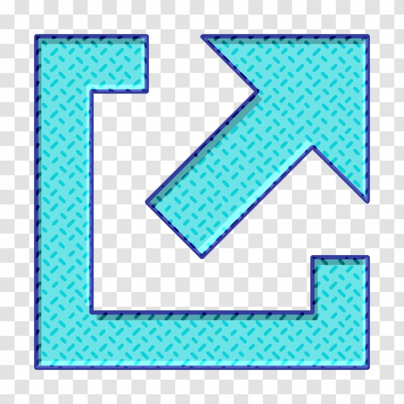 External Icon - Rectangle Electric Blue Transparent PNG