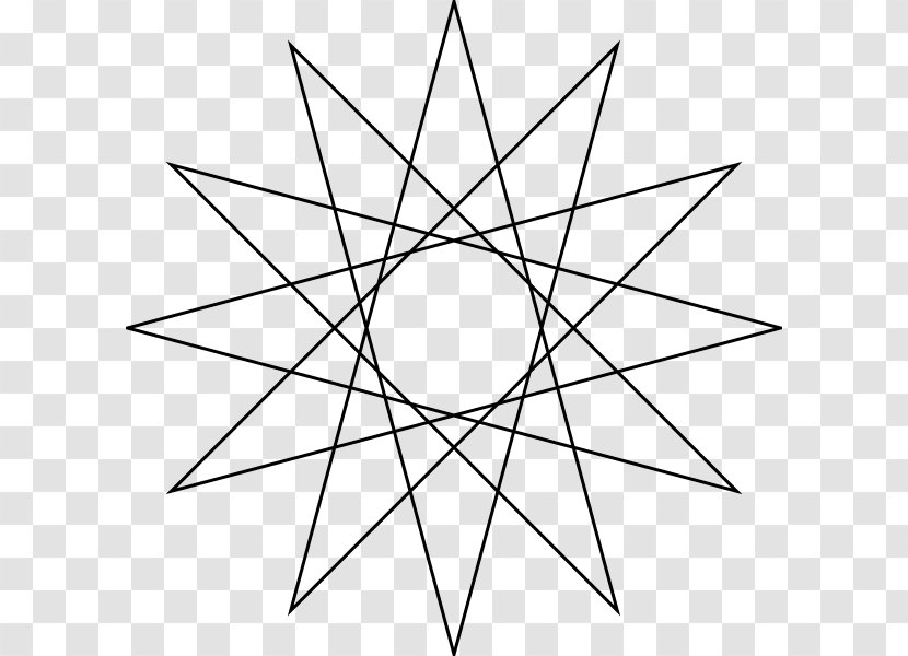 Star Polygon Geometry Clip Art - White - Polygonal Transparent PNG