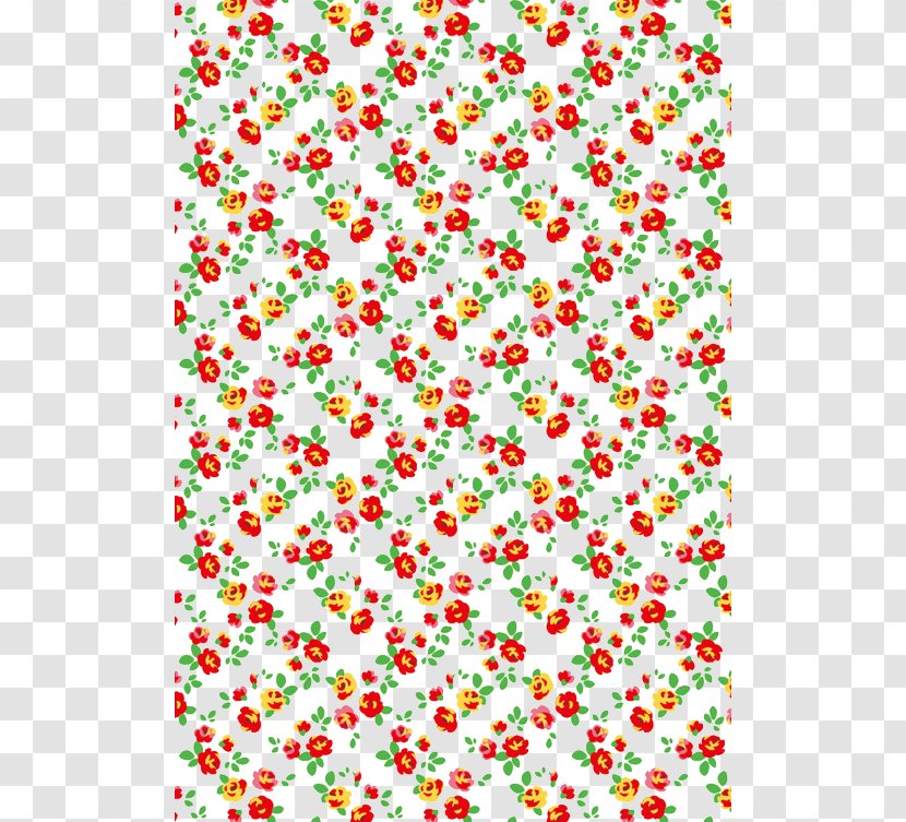 Wallpaper - Textile - Small Floral Background Transparent PNG