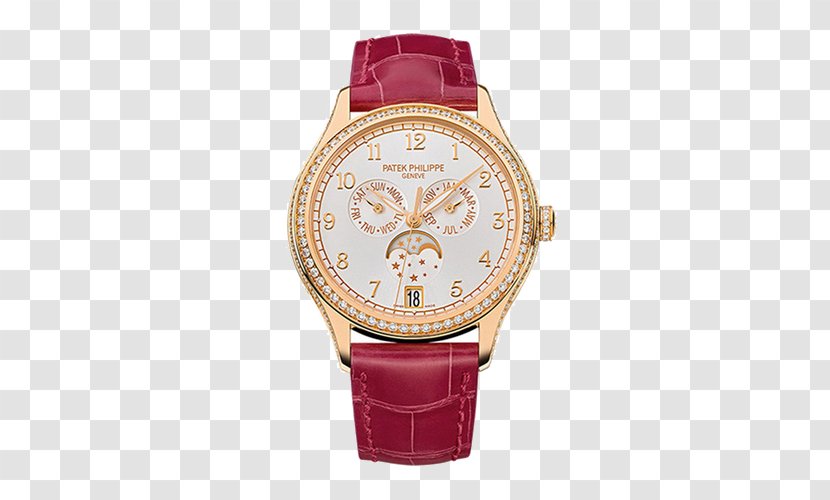 Patek Philippe & Co. Complication Automatic Watch Annual Calendar - Gold - Women Chrono Mechanical Watches Transparent PNG