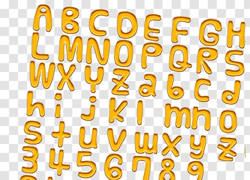 Handwriting Font Line Point Angle - Yellow Transparent PNG