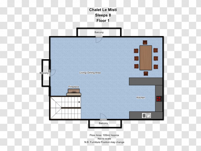 Floor Plan House Chalet - White Transparent PNG