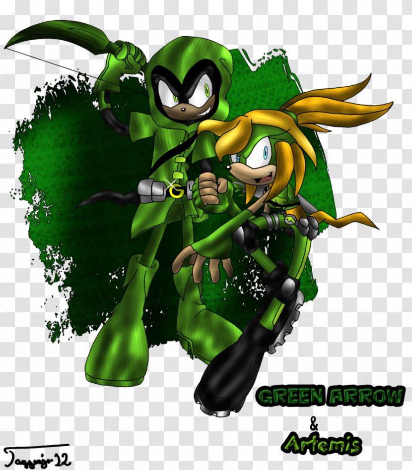 Green Arrow Artemis Crock Cartoon Superhero Of Bana-Mighdall - Mythical Creature - Background Transparent PNG