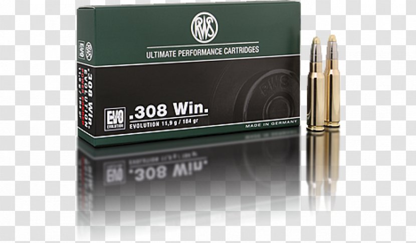 .308 Winchester Bullet Cartridge Caliber Ammunition Transparent PNG