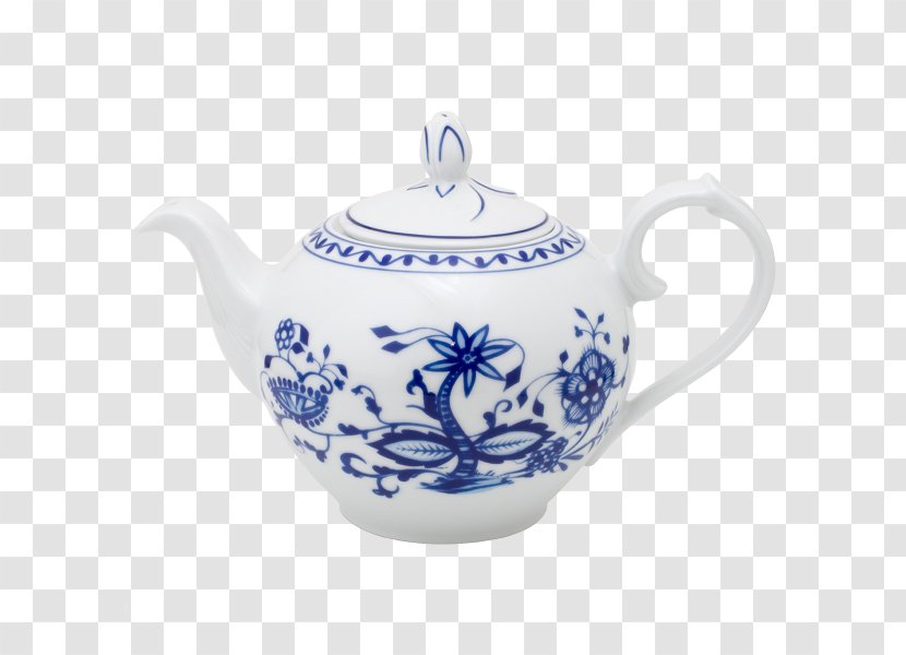 Blue Onion Teapot Coffee Porcelain - Tea Transparent PNG