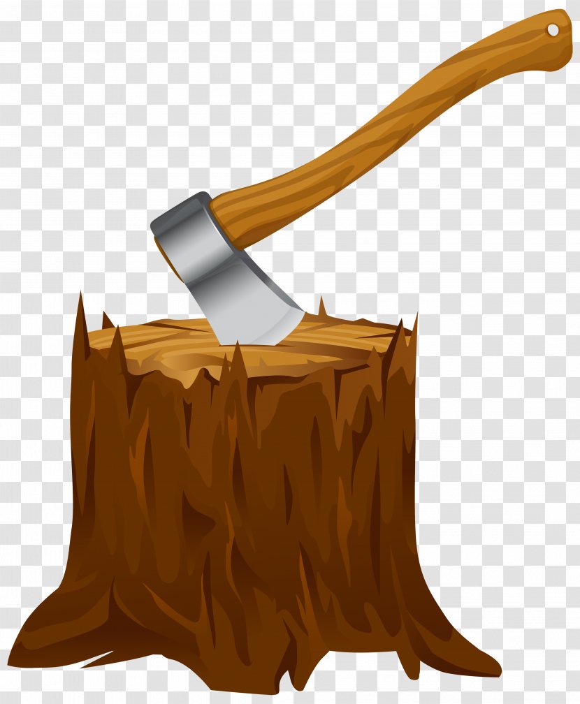 Tree Stump Axe Clip Art - Trunk - With Clipart Image Transparent PNG