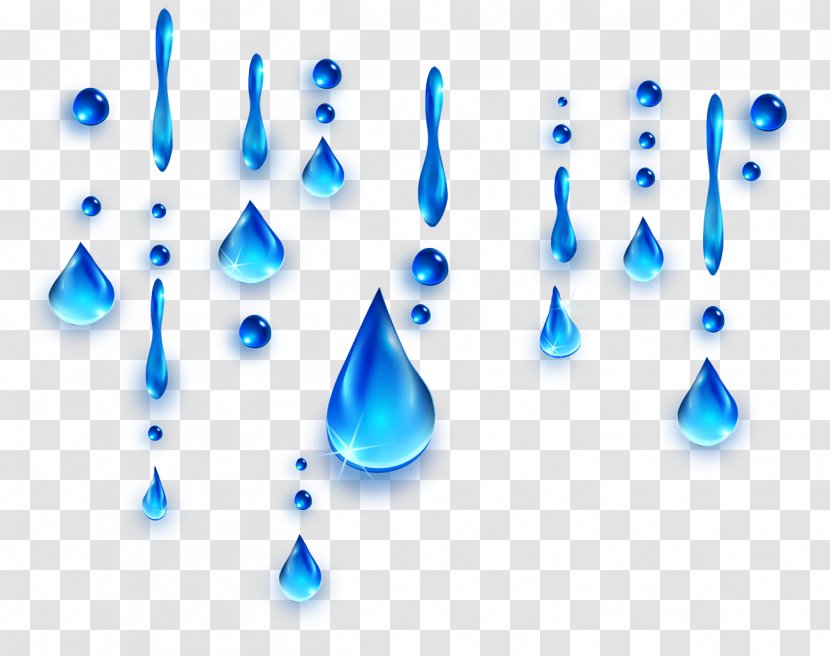 Blue Drop Euclidean Vector - Water Transparent PNG