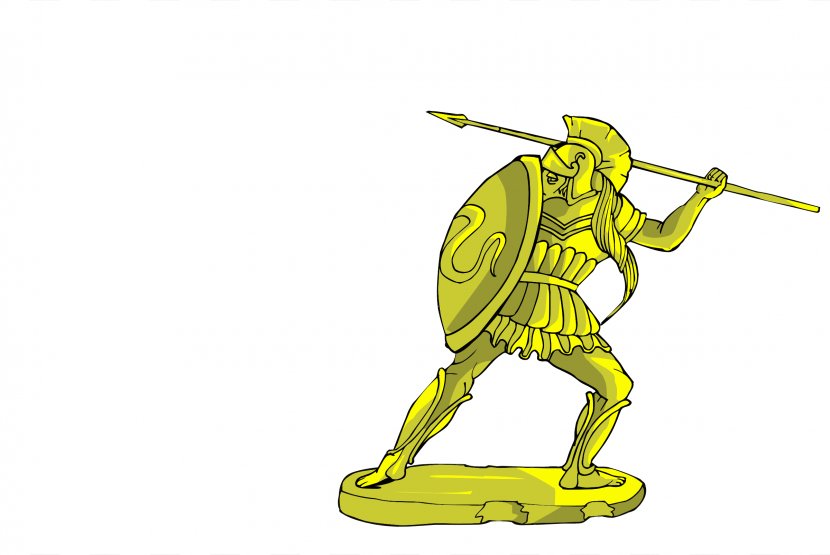 Hoplite Warrior Clip Art - Fictional Character - Spear Transparent PNG
