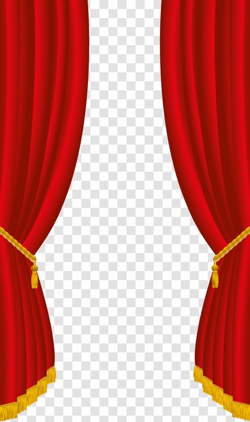 Theater Drapes And Stage Curtains Window - Douchegordijn - Red Transparent PNG