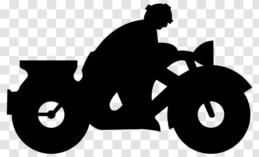 Car Cartoon - Motorcycle - Blackandwhite Transparent PNG