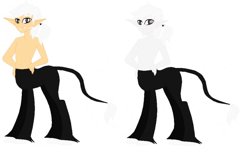 Centaur Cat Drawing Male - Black Transparent PNG