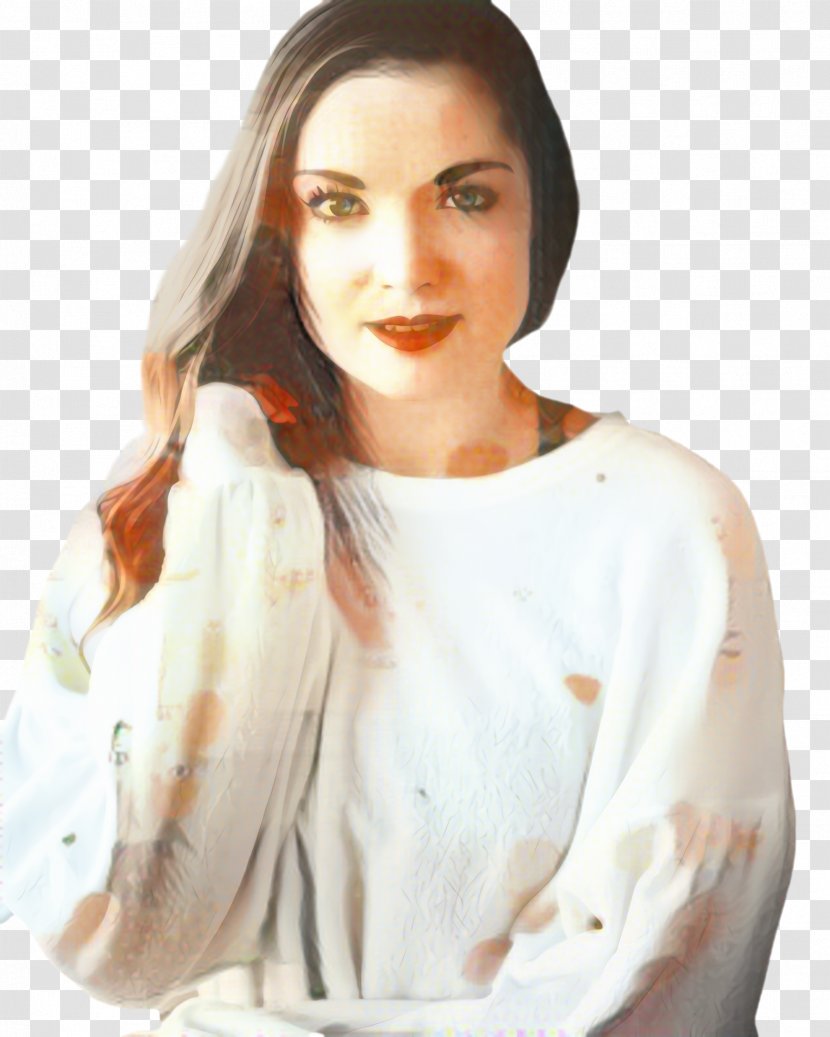 Instagram White - Sweater - Brown Hair Portrait Transparent PNG