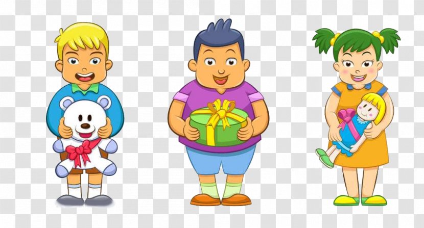 Child Gift Cartoon Birthday Illustration - Human Behavior - Kids Get Gifts Transparent PNG