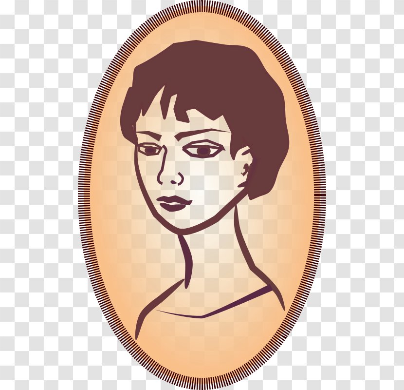 Woman's Portrait Drawing - Head - Painting Transparent PNG