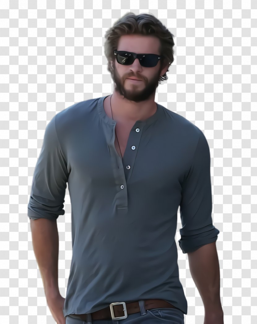 Jeans Background - Liam Hemsworth - Button Jersey Transparent PNG
