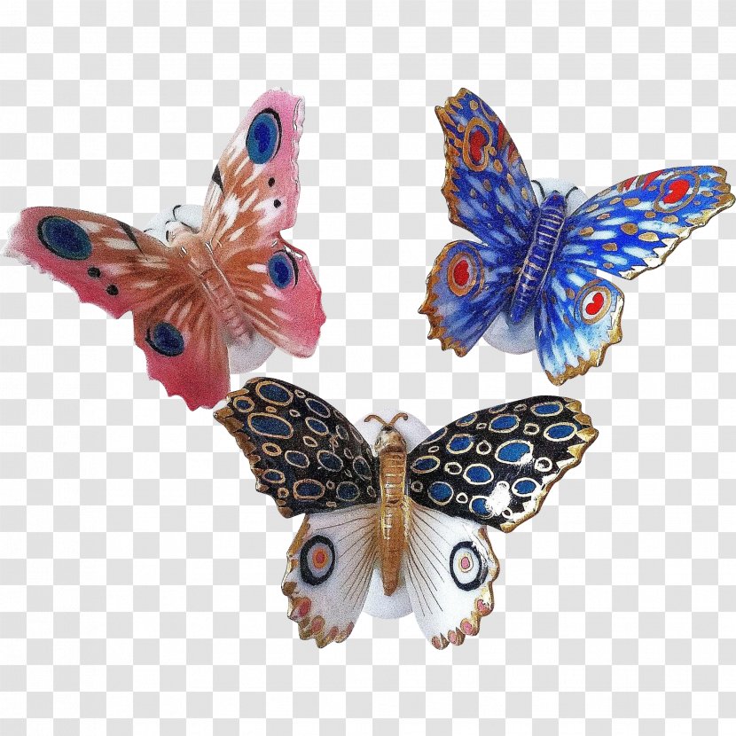 Butterfly Volkstedt Figurine Porcelain Dog - Pollinator Transparent PNG