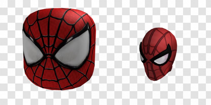 Spider-Man Roblox Mask Headgear Character - Red - Spider-man Transparent PNG