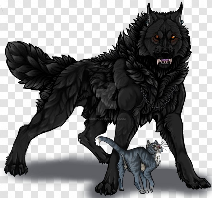 Dog Werewolf Drawing DeviantArt Black Wolf - Flower Transparent PNG