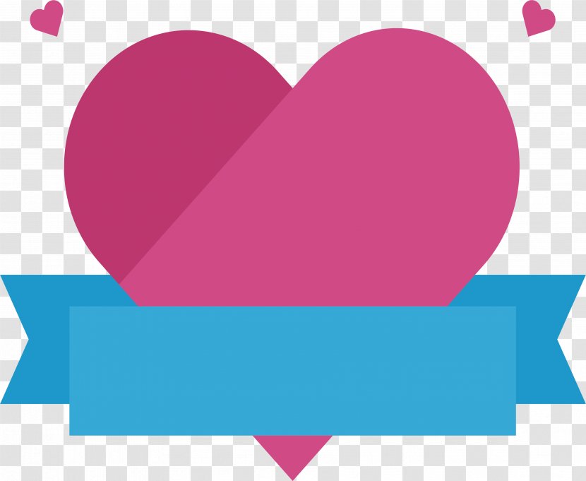Pink Love Title Box - Cartoon - Silhouette Transparent PNG