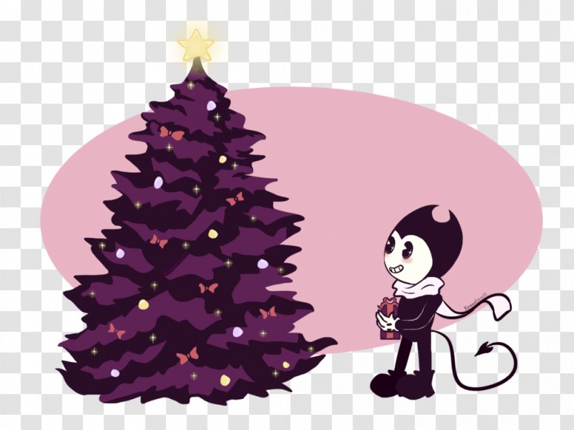 Christmas Tree Bendy And The Ink Machine Ornament - Make Up Your Own Holiday Day Transparent PNG
