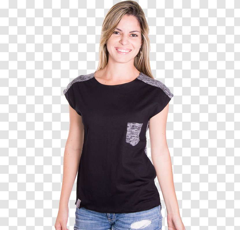 T-shirt Shoulder Sleeve Black M - Tshirt Transparent PNG