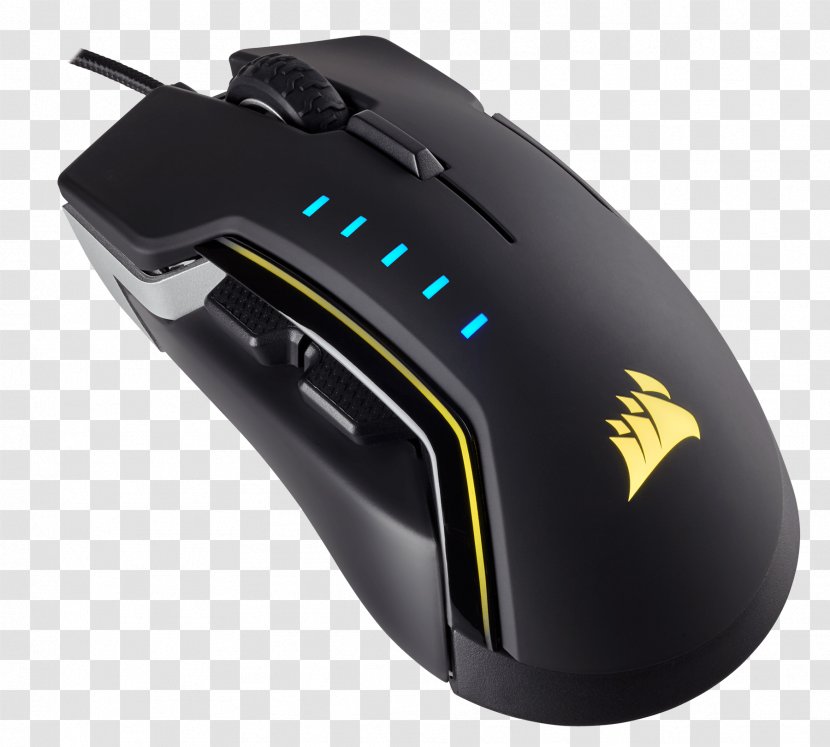 Computer Mouse Corsair GLAIVE RGB Gaming Glaive Color Model Dots Per Inch - Ledbacklit Lcd Transparent PNG