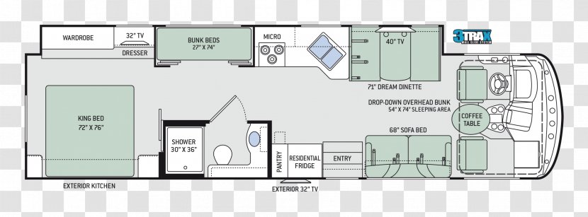 Thor Motor Coach Campervans Industries Car Floor Plan - Elkhart Transparent PNG