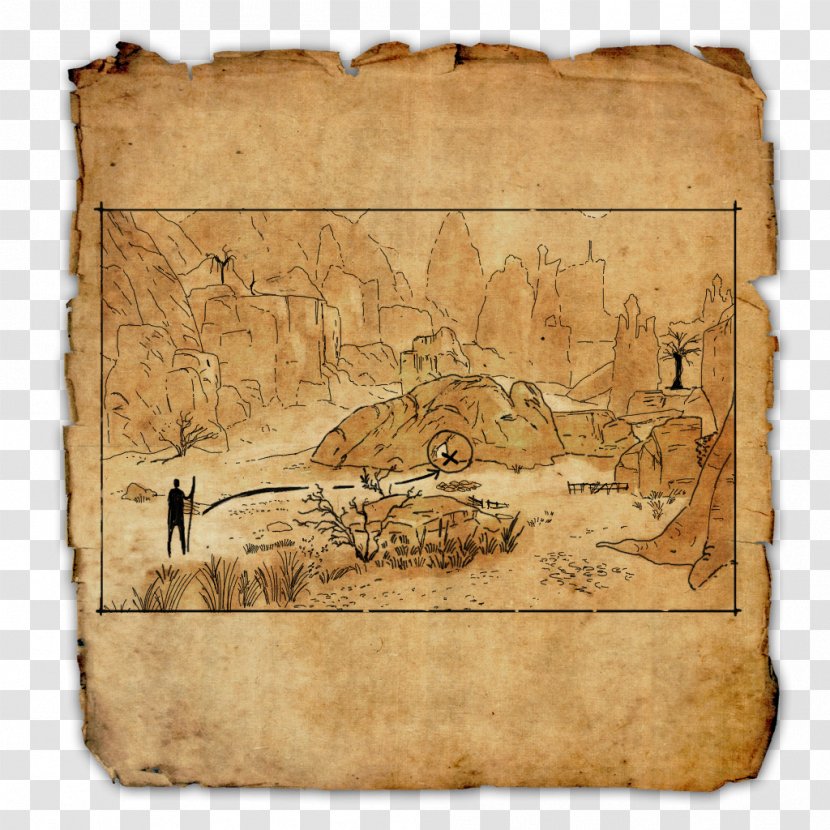 The Elder Scrolls Online Treasure Map World - Watercolor Transparent PNG