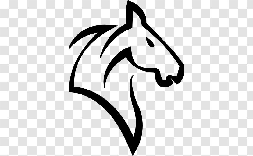 Horse - Black And White - Drawing Transparent PNG
