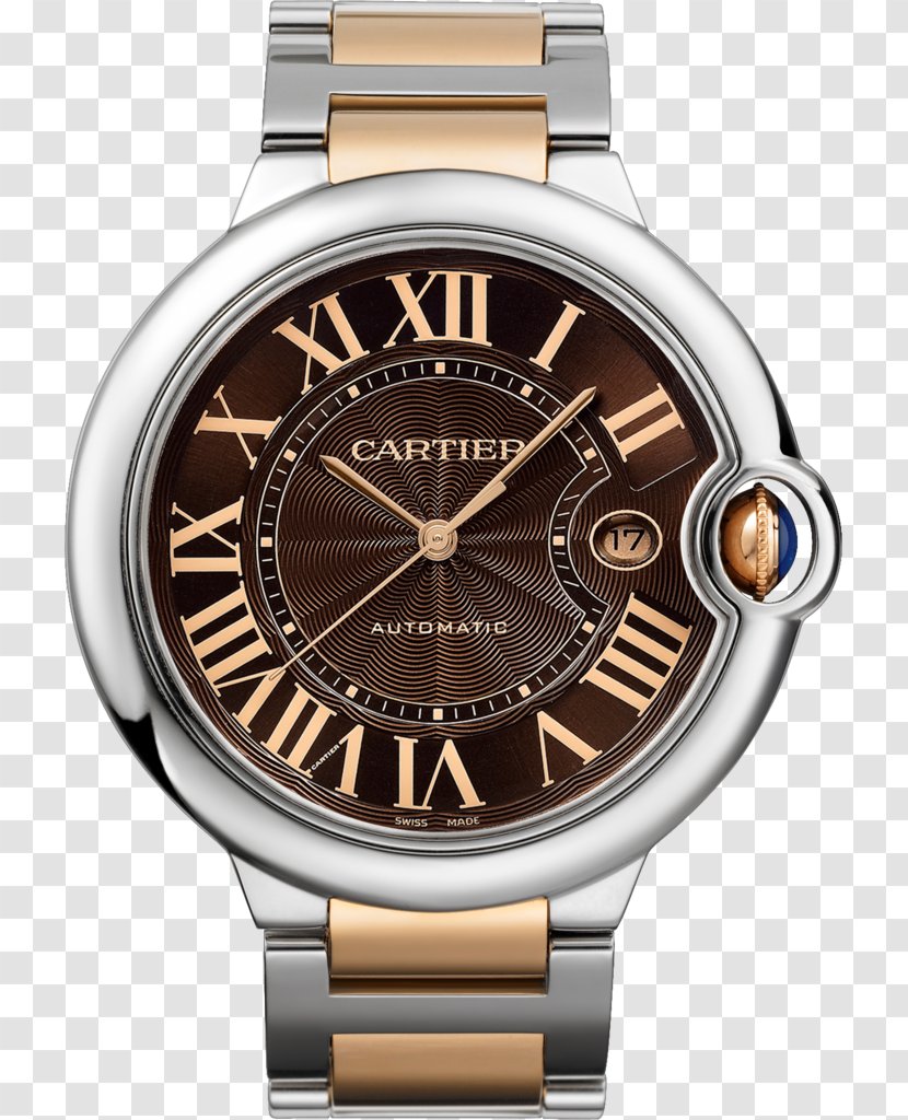 Automatic Watch Cartier Ballon Bleu Tank - Movement - Gold Transparent PNG